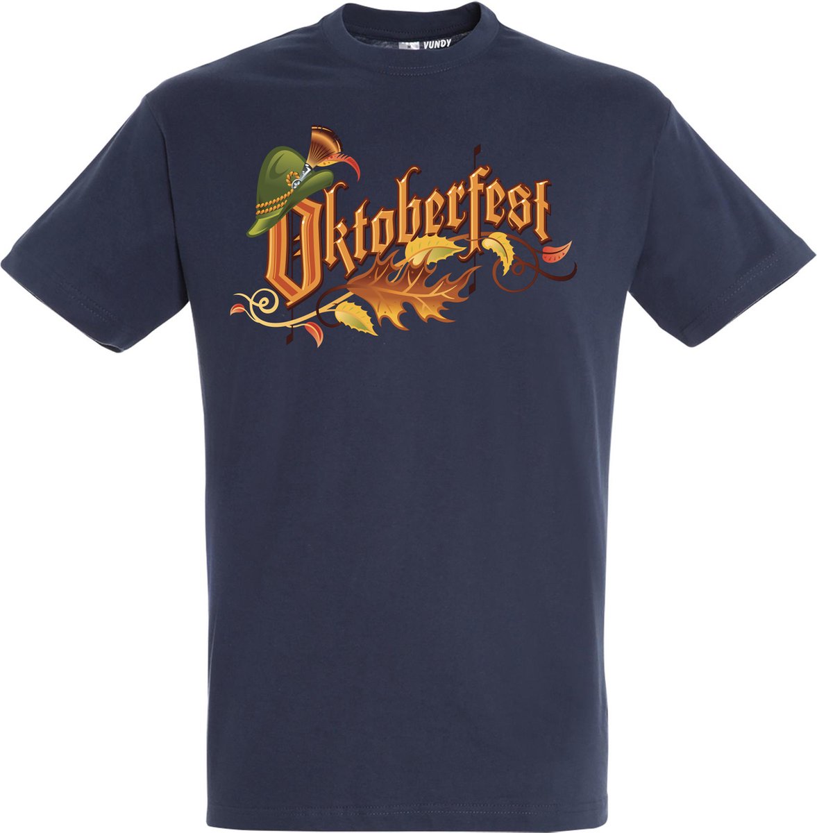 T-shirt Oktoberfest hoed | Oktoberfest dames heren | Tiroler outfit | Navy | maat L
